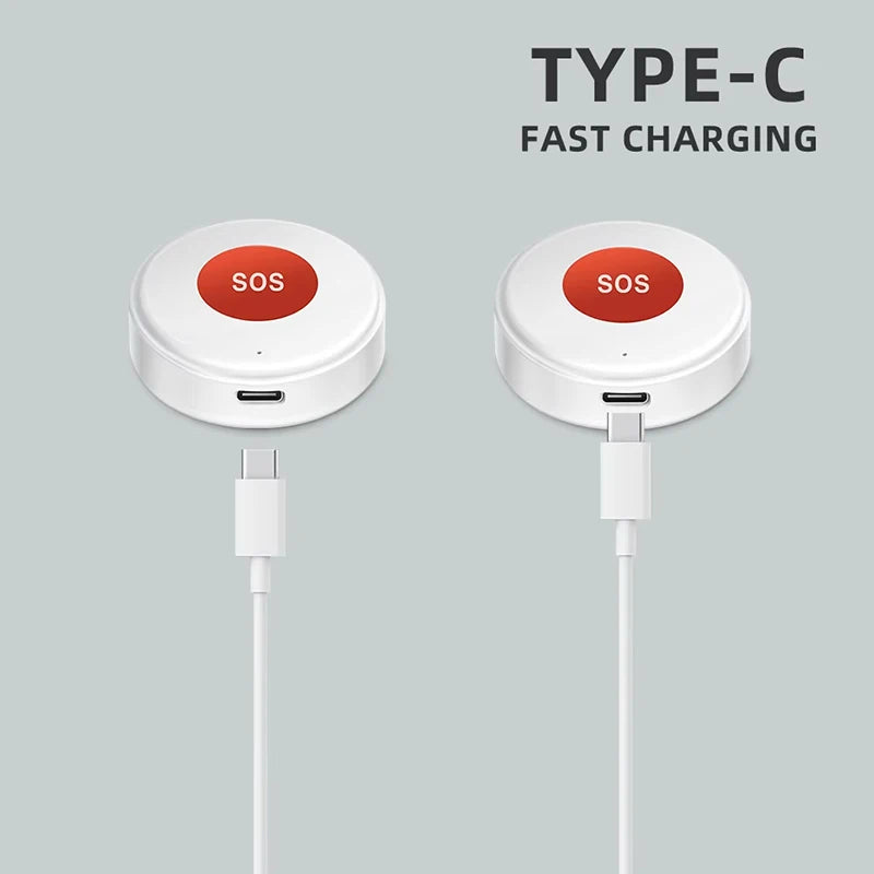 Botón SOS WiFi Tuya Smart Life – Alarma de urgencia conectada con notificación Smartphone para personas mayores y niños 