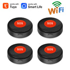 Botón SOS WiFi Tuya Earykong – Botón de llamada de urgencia sin filtro con notificación Smartphone para personas mayores, niños y personas frágiles