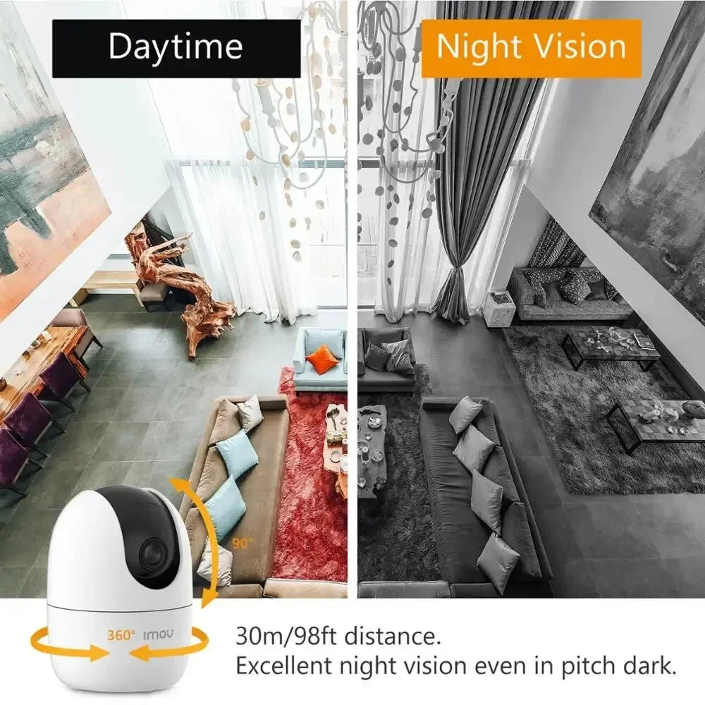 Caméra Intérieure IMOU Ranger 2C 4MP – Caméra WiFi 360°, Détection Humaine, Vision Nocturne et Surveillance Bébé & Maison