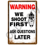 Panneau Vintage CCTV en Métal 20 x 30 cm – Plaque Murale “Vidéosurveillance 24h” pour Bar, Garage, Café et Maison