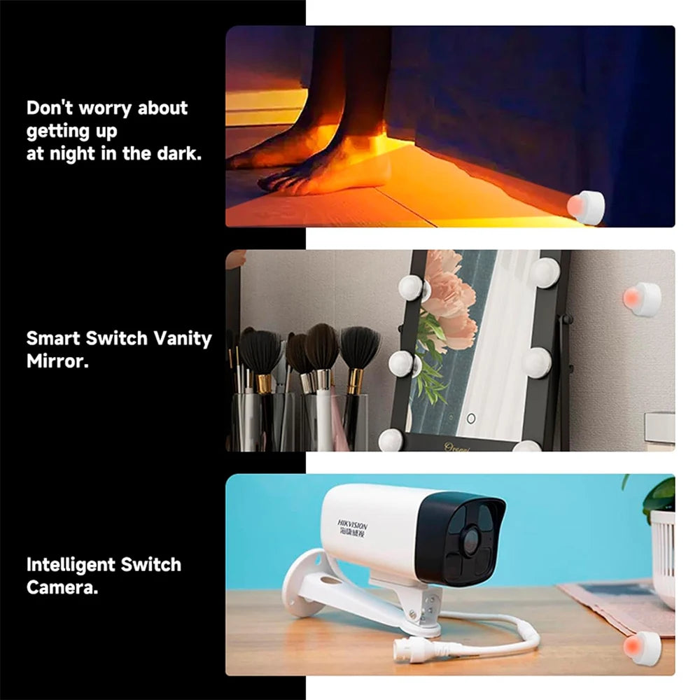 Mini detector de movimiento Zigbee PIR - Captador infrarrojo compacto Compatible con Alexa, Google Home y Zigbee2MQTT (Passera requerida)