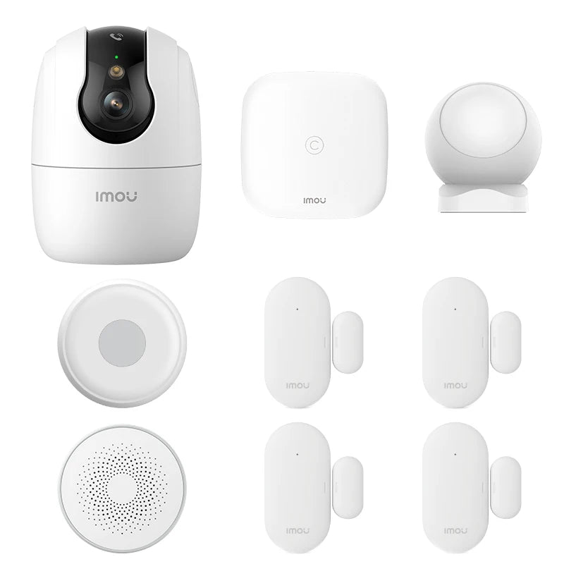 IMOU Sistema de alarma WiFi Zigbee 3.0 – Detectores de movimiento y apertura con la aplicación Sirène y notificaciones, compatible con Alexa