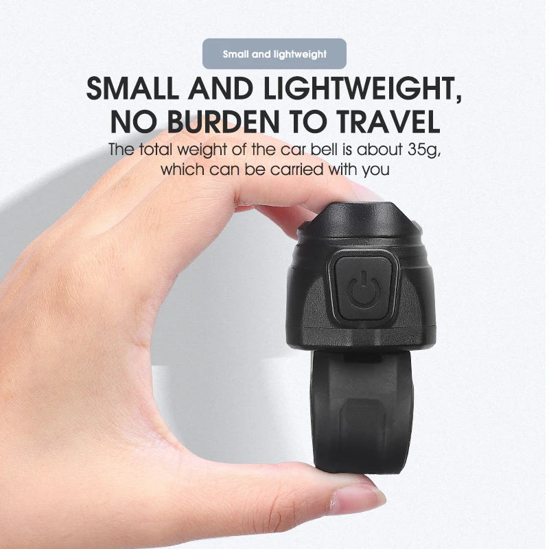 WEST BIKING Sonnette Électrique pour Vélo Rechargeable USB – Klaxon Puissant 6 Modes pour VTT, Vélo de Route et Vélo Urbain