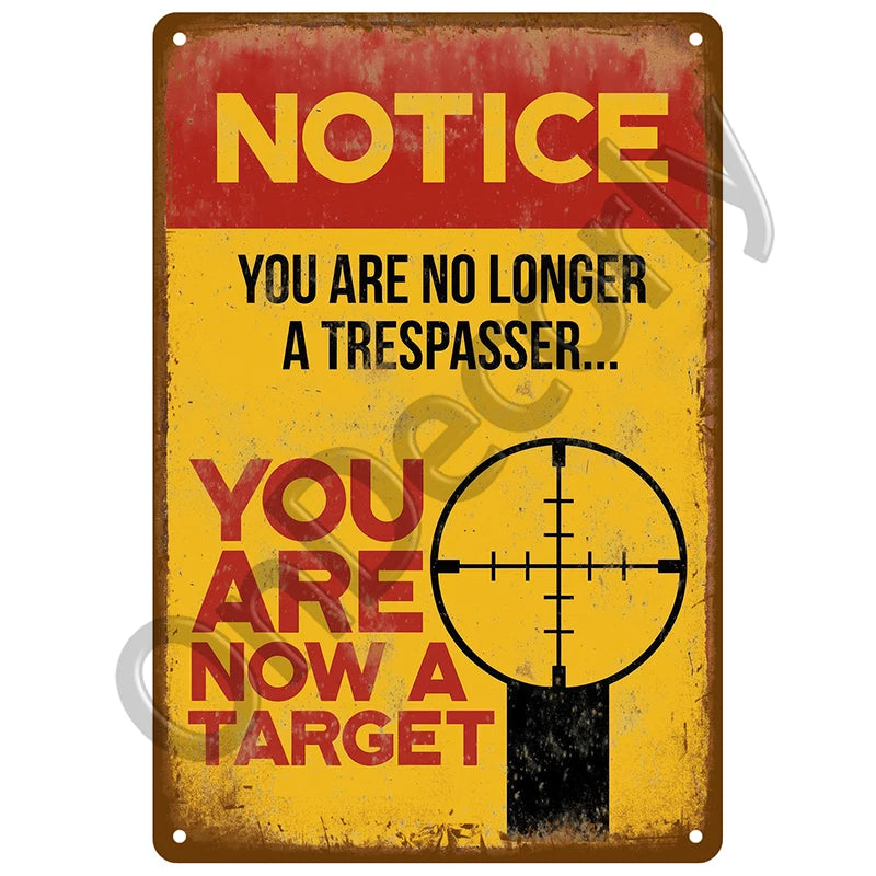 Panneau Vintage CCTV en Métal 20 x 30 cm – Plaque Murale “Vidéosurveillance 24h” pour Bar, Garage, Café et Maison