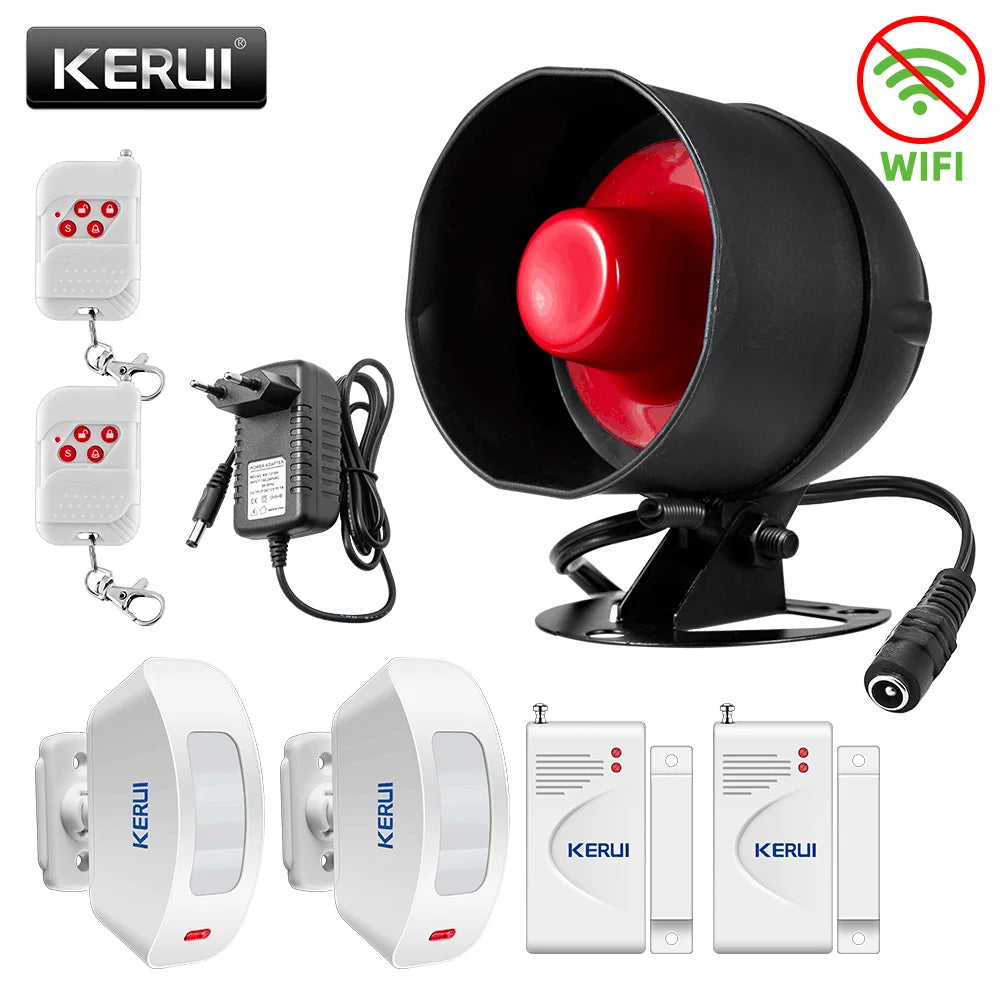 KERUI H01 Sistema de Alarma Casa WiFi Tuya con Sirène 433MHz - Kit Seguridad Sans Fil Compatible Alexa y Google Home
