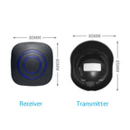 Alarma de paso sin filtro exterior Étanche – Kit detector de movimiento para entrada, jardín y entrada con 1 receptor y 2 captadores, puerta 200 m, 38 sonerías 