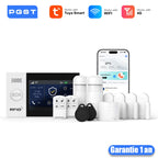 PGST PG107 – Système d’Alarme Maison WiFi + 4G Tuya avec Écran Tactile 4,3", Détecteurs Porte et Mouvement