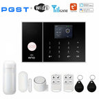 PGST 108-2G - Sistema de alarma Maison Connecté Tuya WiFi &amp; GSM, Kit Seguridad Sans Fil con detectores de puerta/puerta y movimiento, Compatible Alexa