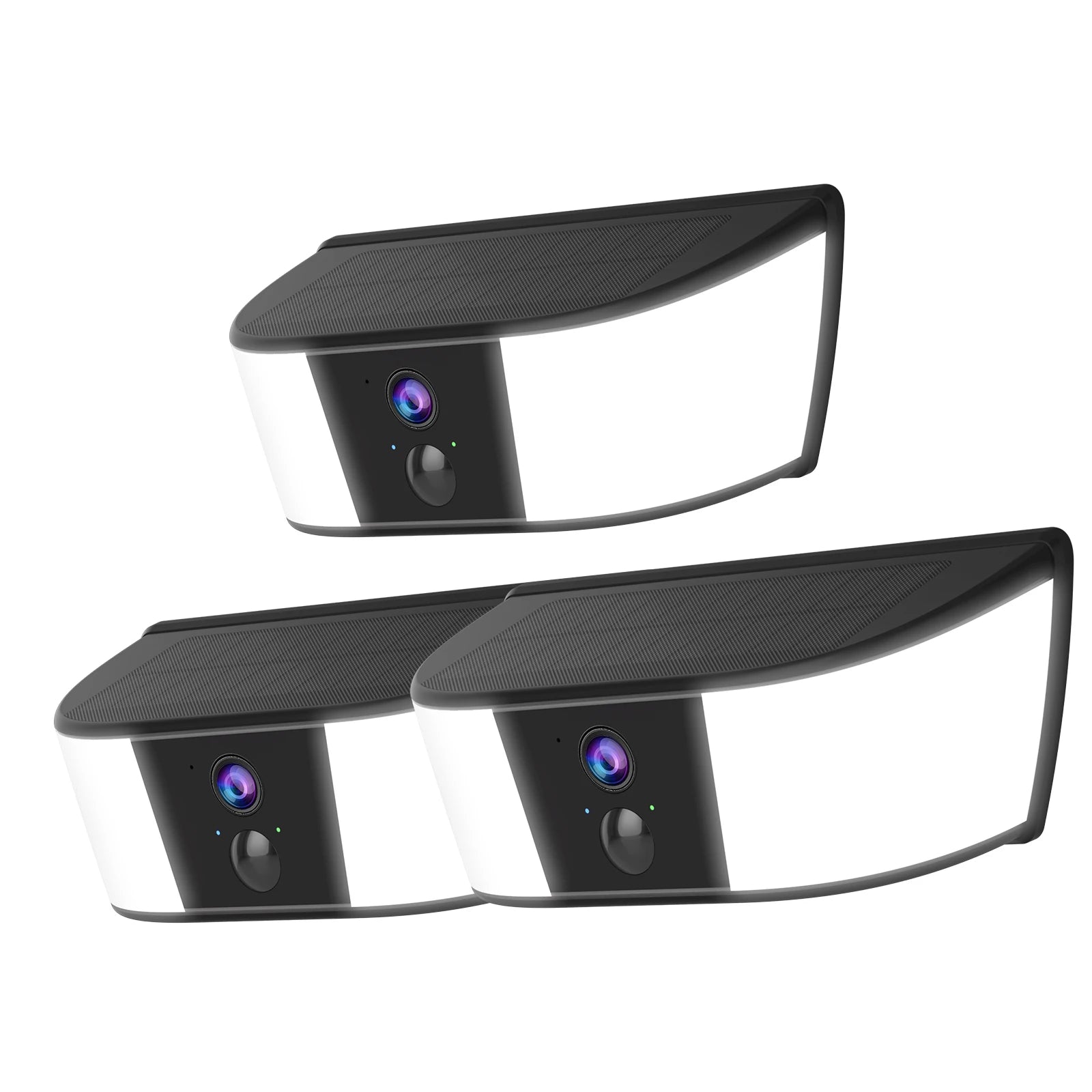 Caméra Solaire Murale 2K avec Éclairage LED – 3MP, Détection Humaine, Vision Nocturne Couleur, Batterie 5200 mAh, Alarme et Audio Bidirectionnel IP66