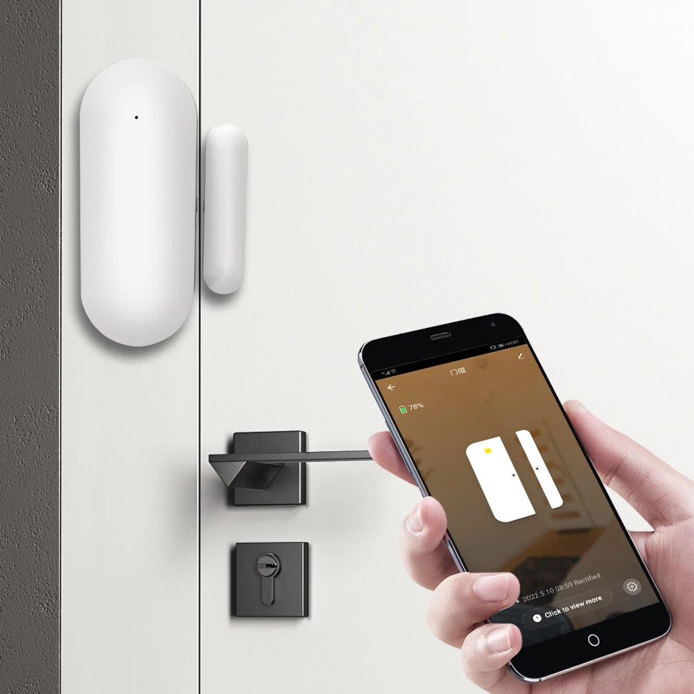 Captador de apertura magnético WiFi PGST Tuya 2.4G – Detector de puerta y ventana conectado para el sistema de alarma de la casa