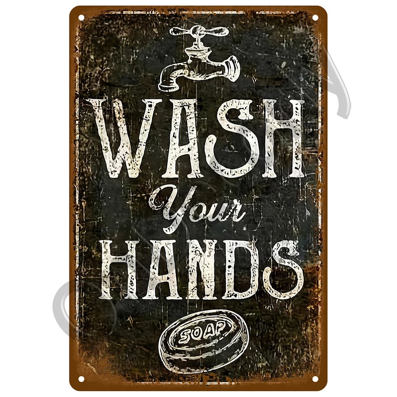 Panneau Vintage CCTV en Métal 20 x 30 cm – Plaque Murale “Vidéosurveillance 24h” pour Bar, Garage, Café et Maison