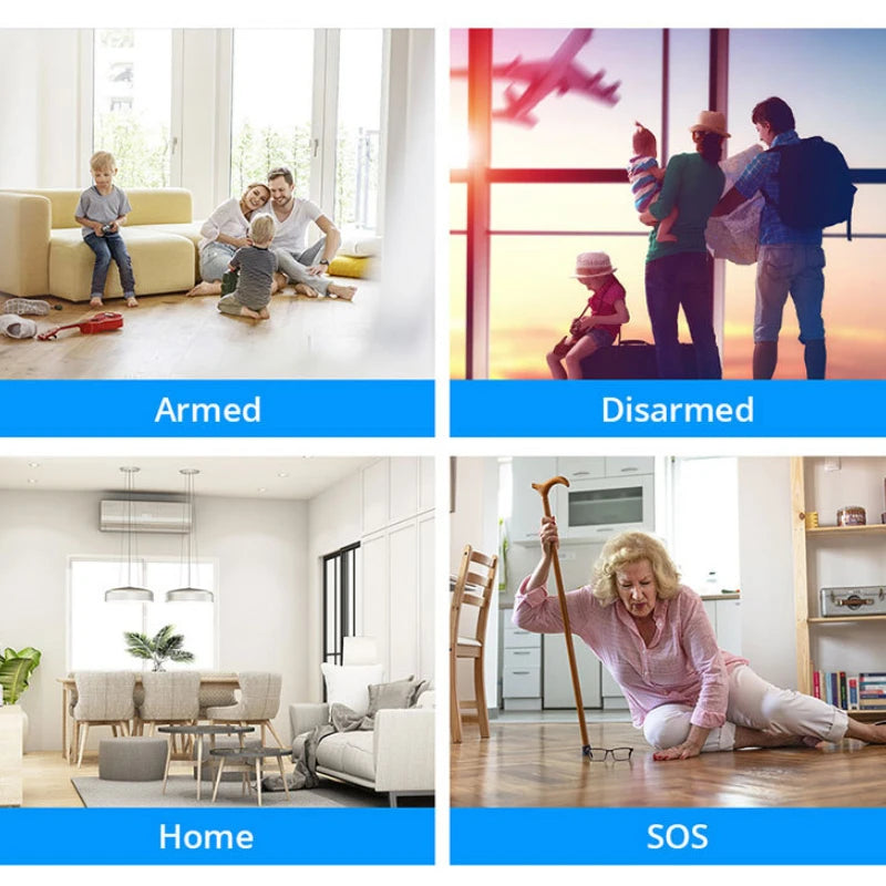 Sirène d'Alarma Intelligente WiFi Tuya 110 dB - Alarma Sans Fil Étanche IP65 Compatible con Alexa y Google Home