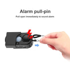KERUI Alarma personal portátil con detector de movimiento PIR y Sirène 120 dB – Mini alarma de seguridad con LED SOS para viajes, casas y niños 