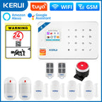 KERUI W181 – Système d’Alarme Maison Connecté WiFi & GSM Tuya avec Détecteur de Mouvement, Capteur de Porte et Compatibilité Caméra IP