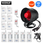 KERUI H01 Sistema de Alarma Casa WiFi Tuya con Sirène 433MHz - Kit Seguridad Sans Fil Compatible Alexa y Google Home