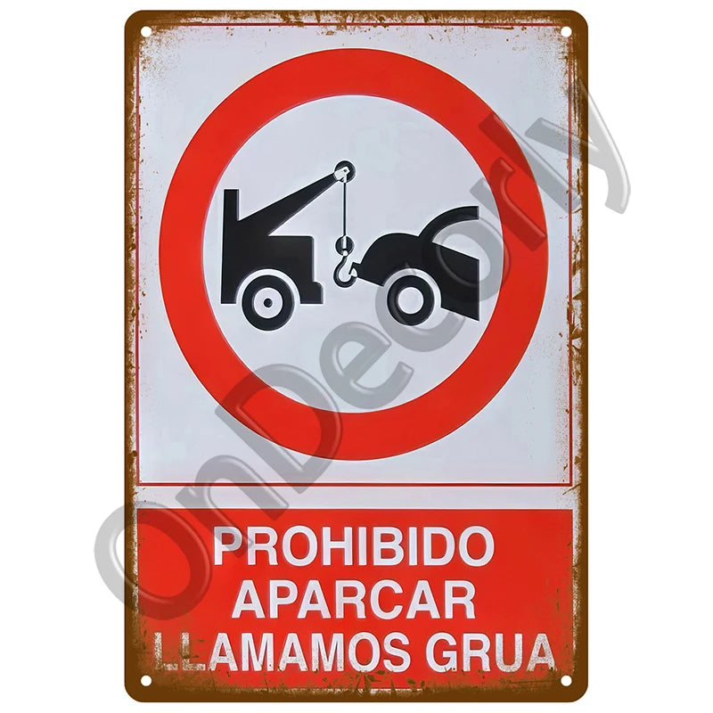 Panneau Vintage CCTV en Métal 20 x 30 cm – Plaque Murale “Vidéosurveillance 24h” pour Bar, Garage, Café et Maison