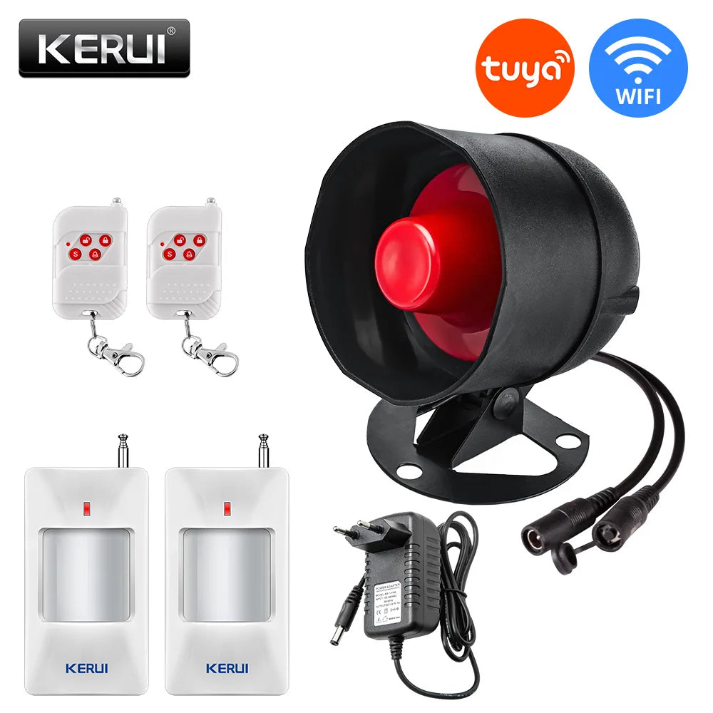 KERUI H01 Sistema de Alarma Casa WiFi Tuya con Sirène 433MHz - Kit Seguridad Sans Fil Compatible Alexa y Google Home