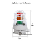 Sirène d’Alarme Incendie Sonore et Lumineuse Antidéflagrante 220V avec Stroboscope LED 24V – Puissance et Sécurité Maximales