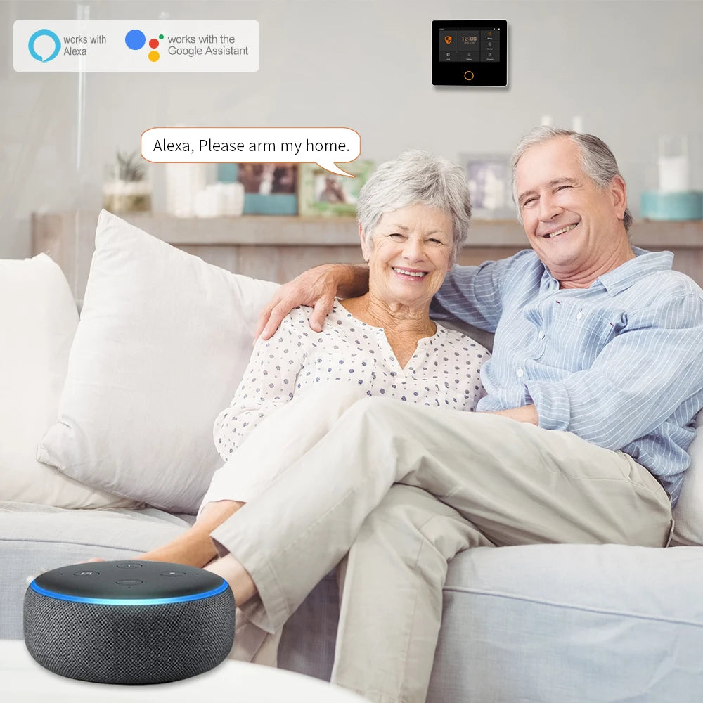 Staniot Sistema de Alarma Casa WiFi Tuya con Écran Tactile IPS 4,3" – Kit Alarme Sans Fil Intelligent et Connecté 