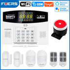 FUERS W210 – Système d’Alarme Maison Connecté Tuya WiFi & GSM avec Écran LCD Couleur, Kit Sécurité Sans Fil et Caméra IP 3MP