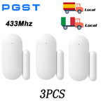 Capteur d'Ouverture Sans Fil PGST 433 MHz – Detector de puerta y ventana para sistema de alarma de casa