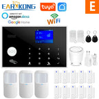 WLAN + GSM-Alarmsystem für Zuhause Earykong ER-G50 – Sans Fil-Sicherheitsset mit Bewegungs- und Türöffner, kompatibel mit Tuya, Alexa und Google Assistant