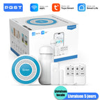 PGST A519W - Sistema de alarma Maison Connecté WiFi Tuya Smart Life, compatible con Alexa y Google, kit de seguridad con detectores de puertas y movimientos 