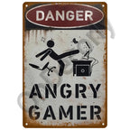 Panneau Vintage CCTV en Métal 20 x 30 cm – Plaque Murale “Vidéosurveillance 24h” pour Bar, Garage, Café et Maison