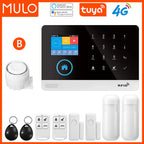 MULO PG-103-4G – Hausalarmsystem mit 4G-WiFi und GSM, kabelloser Sicherheit, Tuya, Alexa und Google Assistant