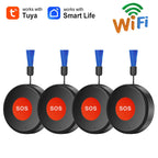 Botón SOS WiFi Tuya Smart Life – Alarma de urgencia conectada con notificación Smartphone para personas mayores y niños 