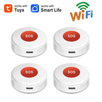 Botón SOS WiFi Tuya Earykong – Botón de llamada de urgencia sin filtro con notificación Smartphone para personas mayores, niños y personas frágiles