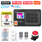 KERUI W181 – Hausalarmsystem mit Tuya-WiFi- und GSM-Verbindung, Sans-Fil-Sicherheit mit Bewegungsmelder und Türöffner 