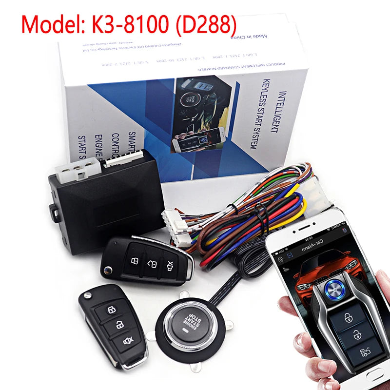 Sistema de inicio a distancia y botón Start/Stop universal para automóvil: kit de inicio automático con teléfono y control móvil