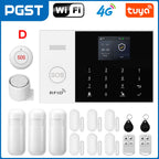 Sistema de alarma GSM Tuya PGST PG-105 con control por aplicación – Kit de seguridad conectado con detectores PIR y captadores de puerta/ventana para casa, garaje, oficina y boutique