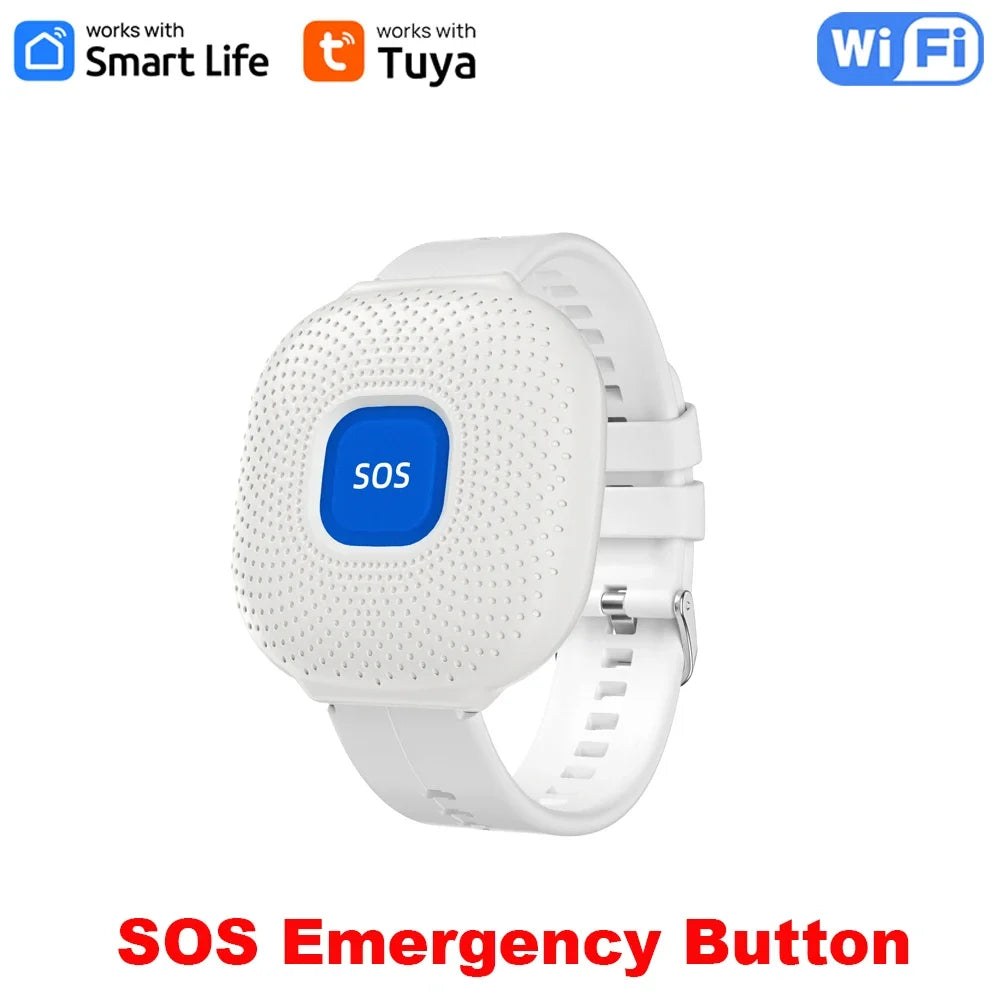 Pulsera SOS Étanche WiFi Tuya – Montre d'Alerta Urgence pour Seniors, Bouton Panique Connecté et Appel d'Assistance