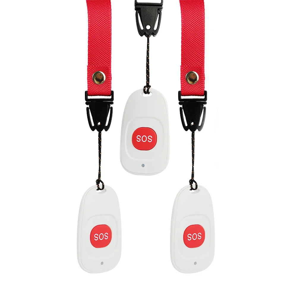 TOPVICO Bouton SOS Panique 433 MHz – Notfall-Türsprechanlage für Senioren, kompatible WiFi- und RF-Alarmsysteme