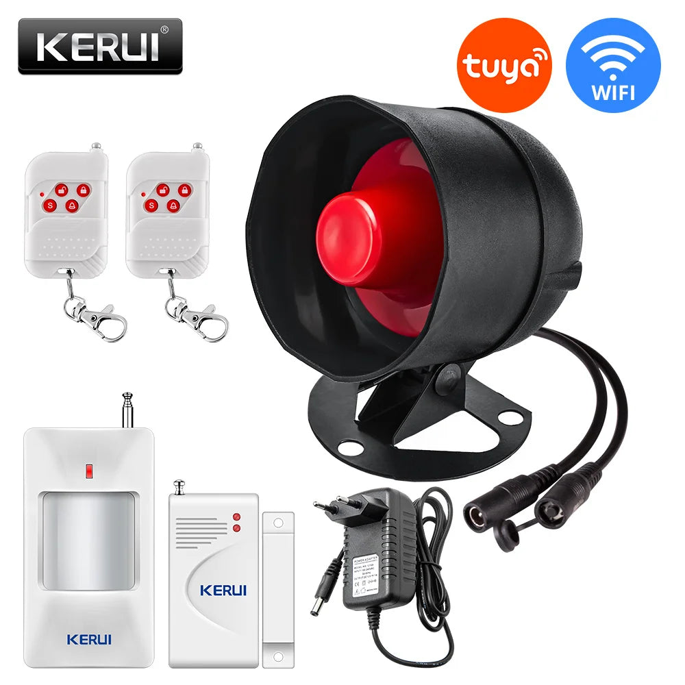 KERUI H01 Sistema de Alarma Casa WiFi Tuya con Sirène 433MHz - Kit Seguridad Sans Fil Compatible Alexa y Google Home