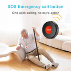 Botón SOS WiFi Tuya Earykong – Botón de llamada de urgencia sin filtro con notificación Smartphone para personas mayores, niños y personas frágiles