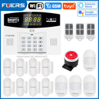 FUERS W210 – Système d’Alarme Maison Connecté Tuya WiFi & GSM avec Écran LCD Couleur, Kit Sécurité Sans Fil et Caméra IP 3MP