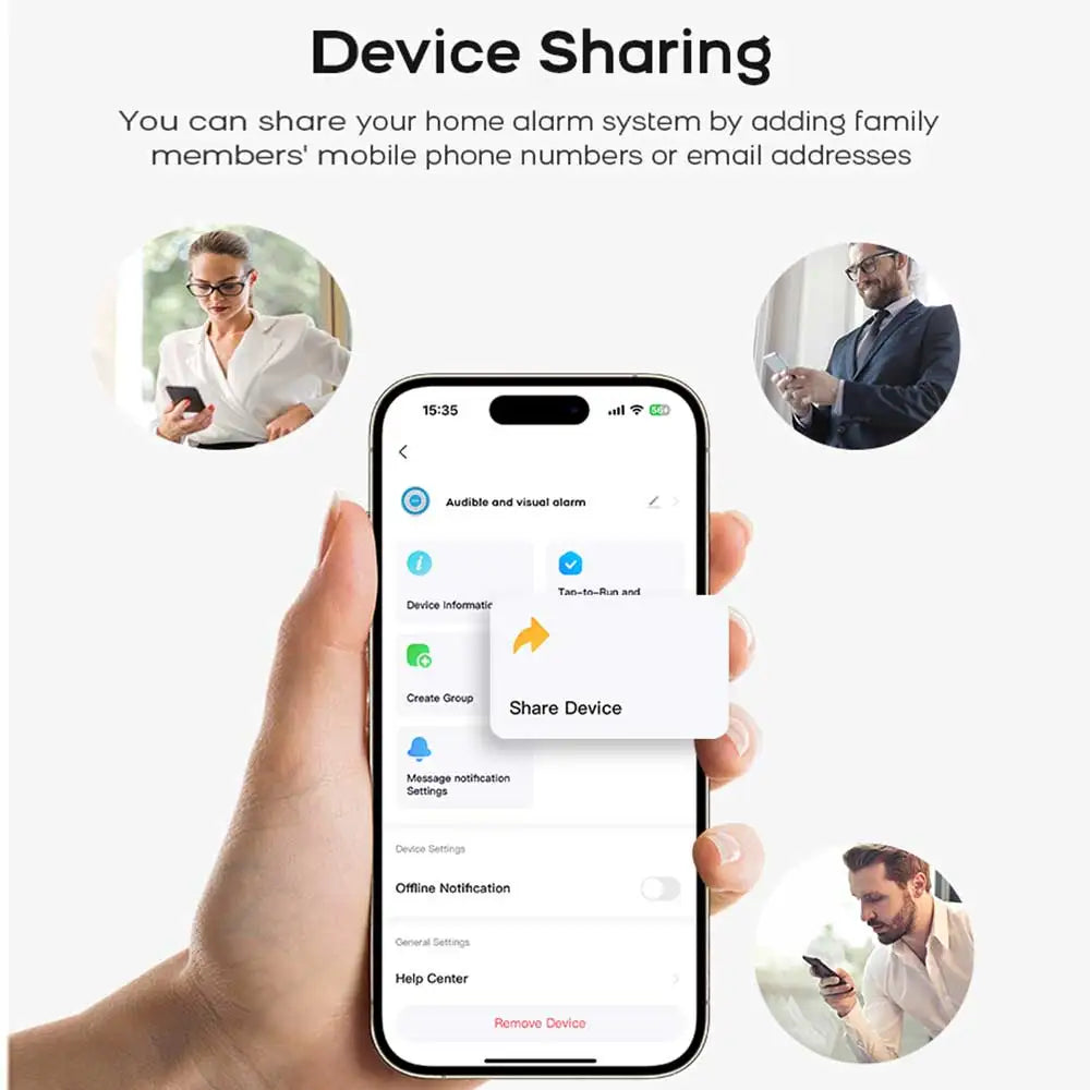 PGST 519W – Sistema de alarma Maison Connecté WiFi Tuya, Alarma Sans Fil DIY con Capteurs Porte/Fenêtre y Control Smart Life y Alexa