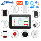 CPVAN CP10 Pro – Système d’Alarme Maison WiFi + 4G Tuya avec Écran Tactile 7" et Sirène 110 dB