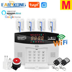 Earykong ER-TW99C – Sistema de alarma Maison Connecté Tuya WiFi &amp; GSM, color de pantalla, Sirène Intégrée, función de sonido y detectores sin hilos