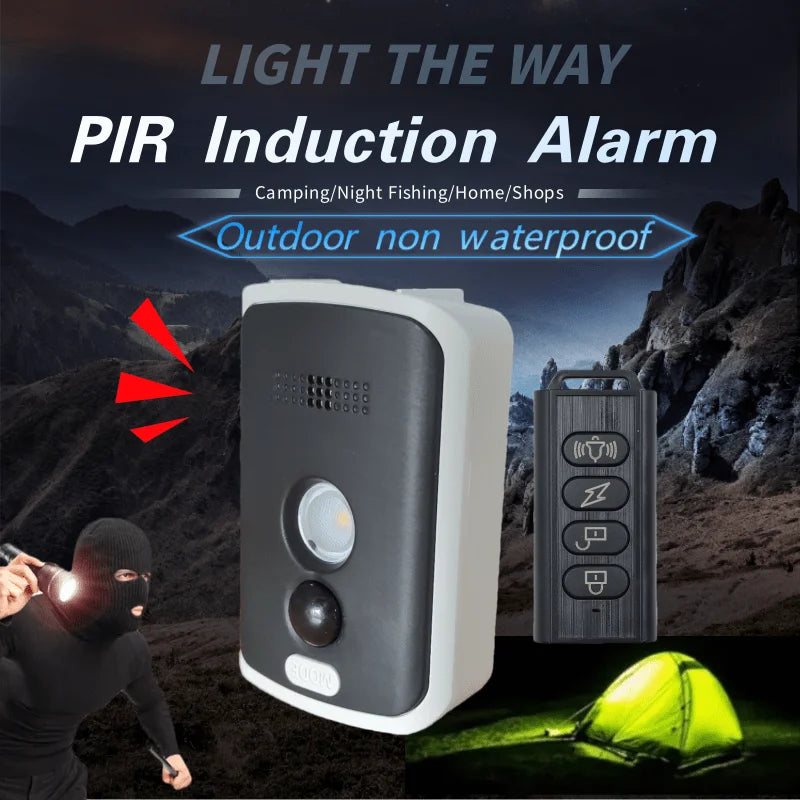Alarma de detección PIR sin filtro para exteriores – Detector de infrarrojos antiintrusión y antianimados con comando telefónico para camping y jardín 