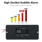 Digitaler 12-V-Propangas-Detektor für Camping-, Auto- und Mobilheime – Leistungsstarker 85-dB-Alarm mit digitalem Bildschirm